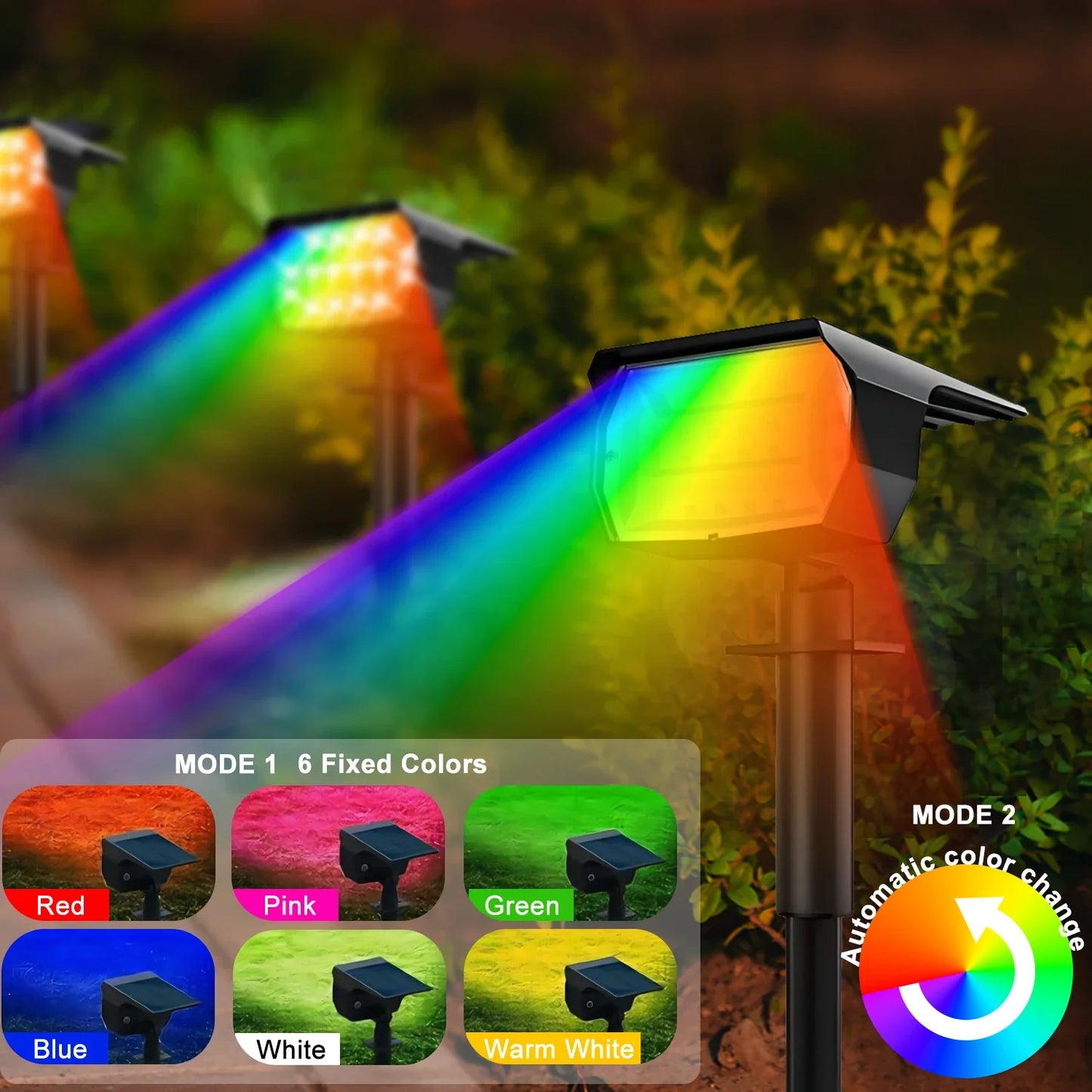 Bright Solar Garden Spotlights